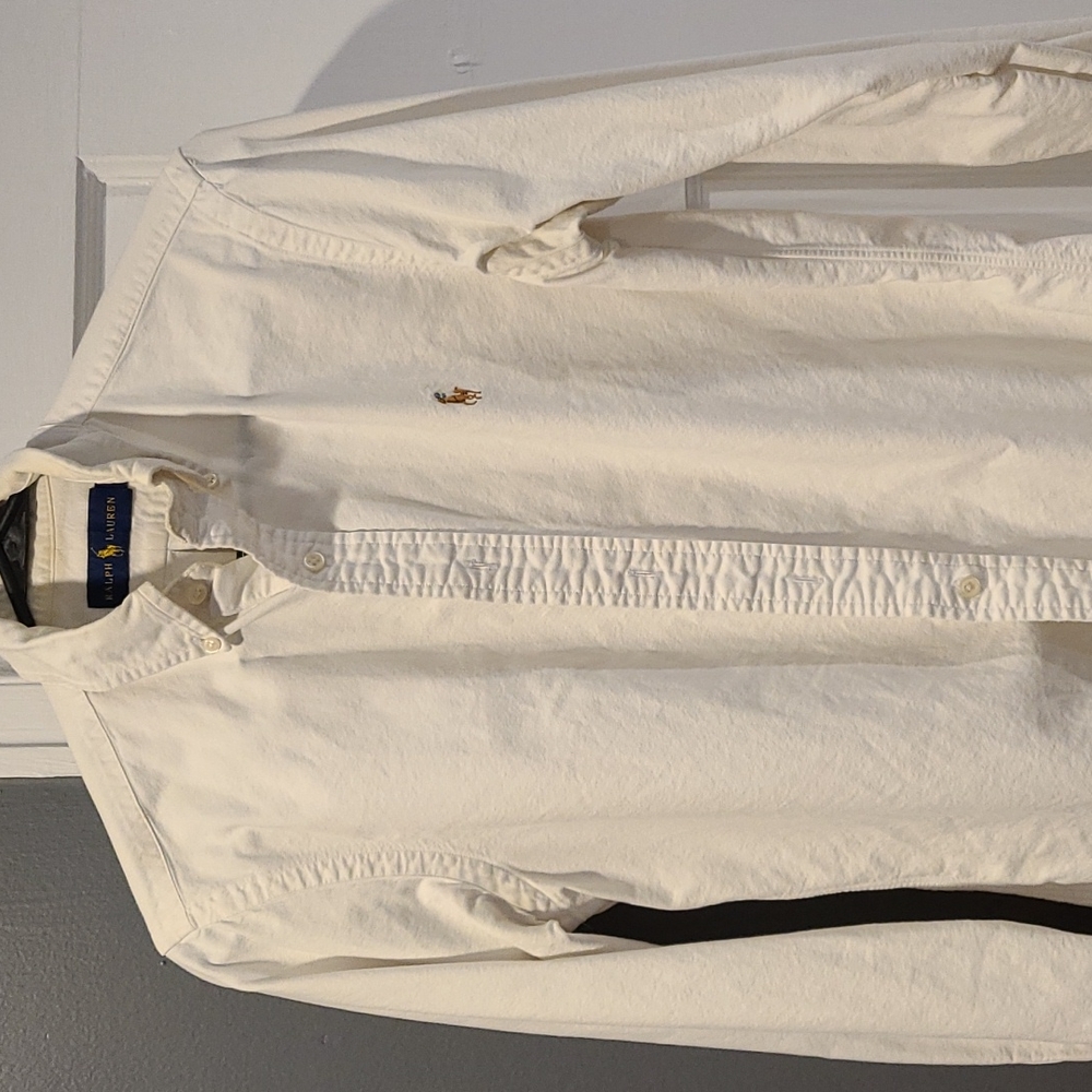 White Cotton Ralph Lauren Button Up